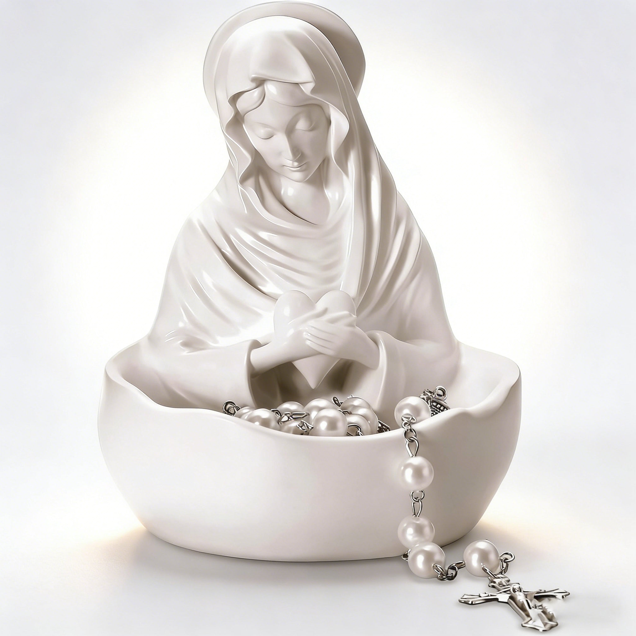 Virgin Mary Rosary Holder | Catholic Home Decor