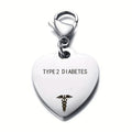 🔥💝Unique Heart-Shaped Medical ID Pendant Keyring🏥
