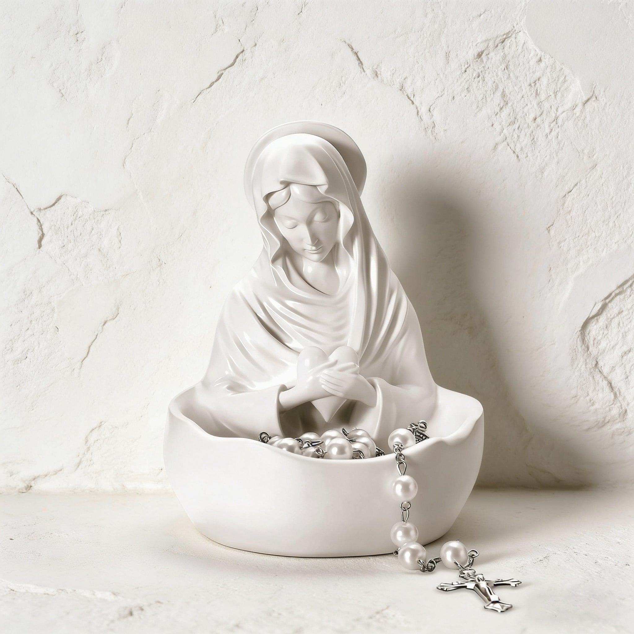 Virgin Mary Rosary Holder | Catholic Home Decor