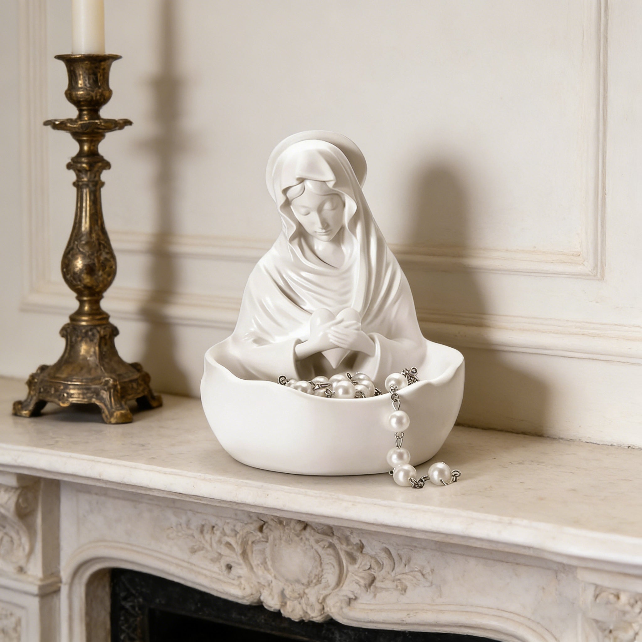 Virgin Mary Rosary Holder | Catholic Home Decor