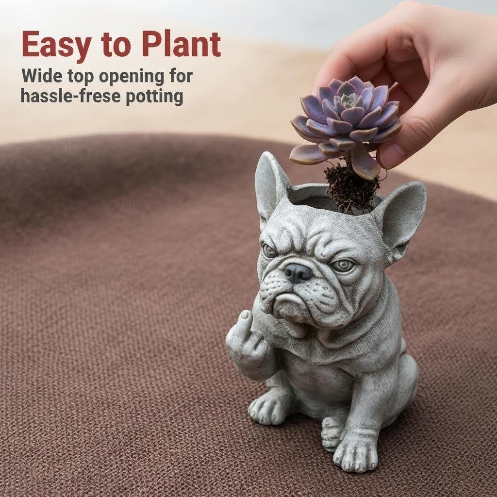 🔥Grumpy French Bulldog Planter🔥