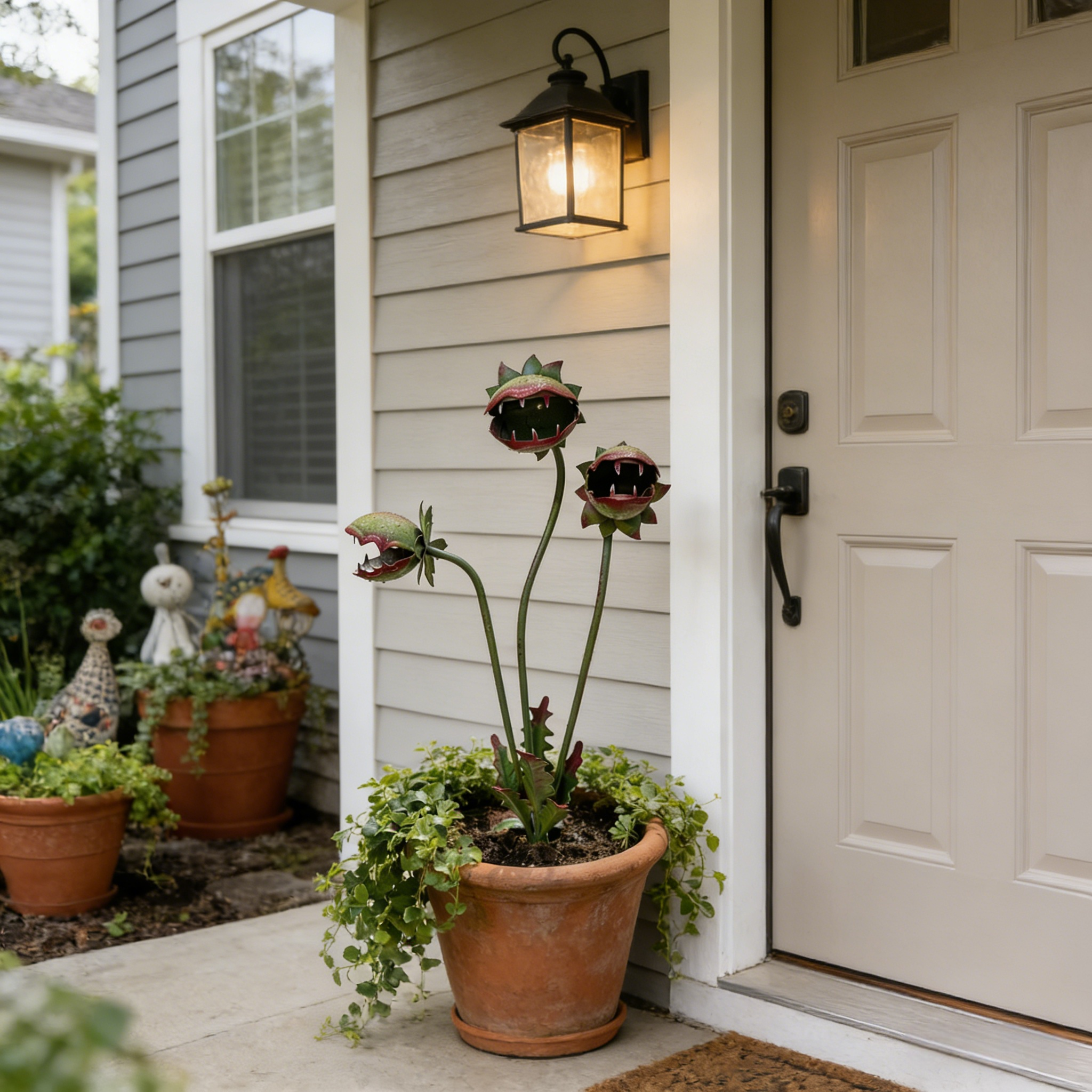 🪴Whimsical Metal Carnivorous Plant Garden Stake