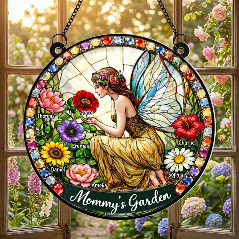 Personalized Fairy Garden Suncatcher – Mother’s Day Gift for Mom & Grandma