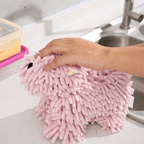 Soft Puppy-Themed Chenille Hand Towel