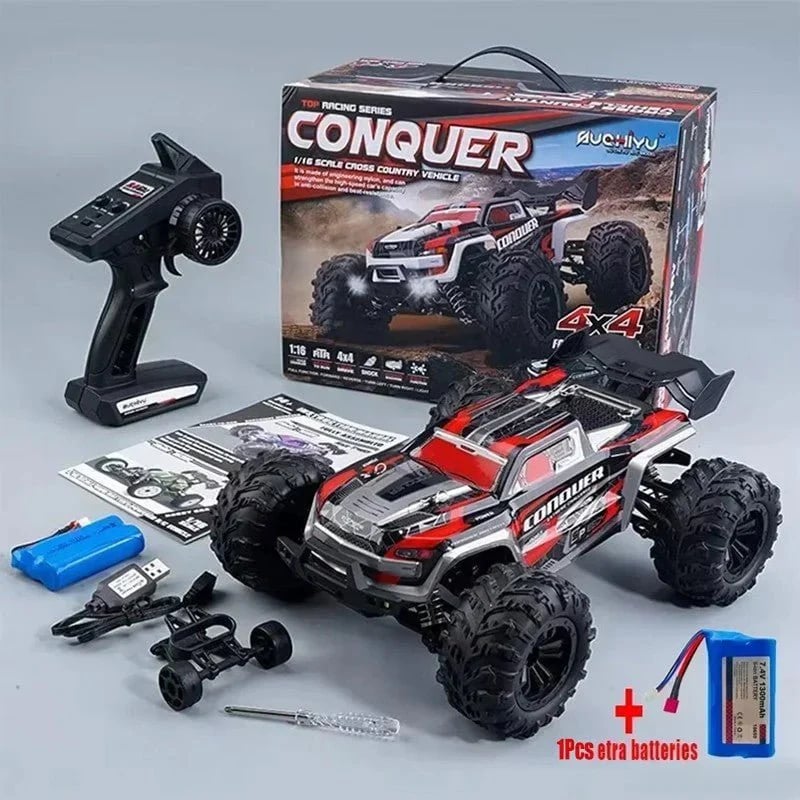 Conquer: 31 MPH Remote Control Racing Buggy - Monster Truck With Dual Batteries🔥