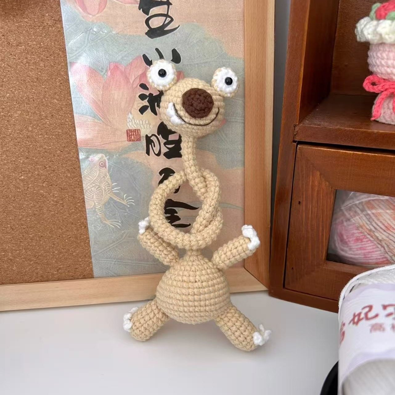 🔥2026 NEW 🔥Crochet Prehistoric Sloth Bag Charm🦥