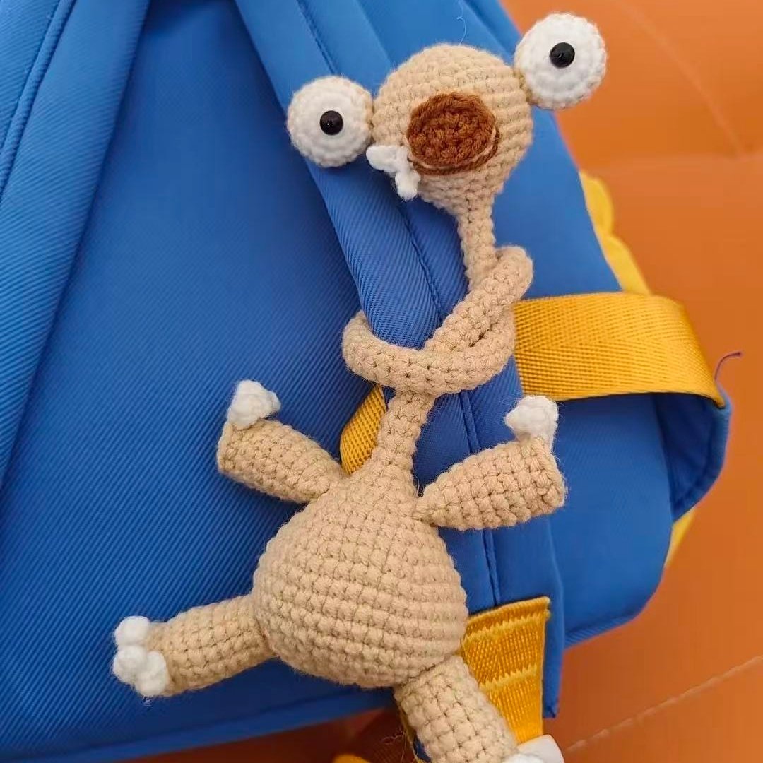 🔥2026 NEW 🔥Crochet Prehistoric Sloth Bag Charm🦥