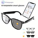 🔥 AI Interpretation Smart Glasses🕶️33-Language Translation, Photochromic Lenses, AI Chat & Hands-Free Audio