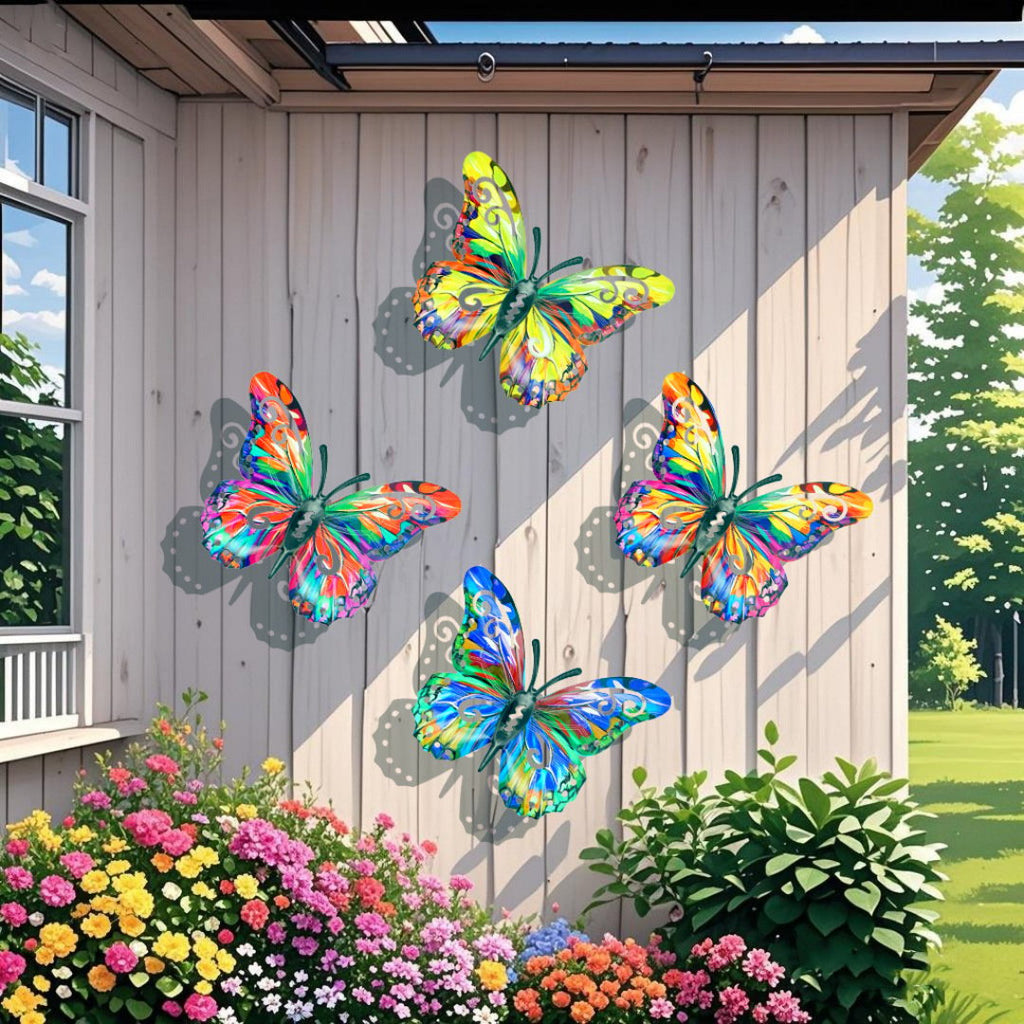 🦋A complete set! 4Pcs Butterfly Metal Wall Decor🤩🔥