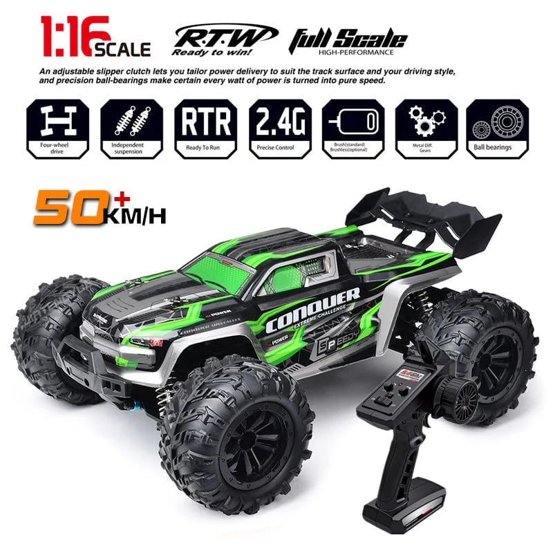 Conquer: 31 MPH Remote Control Racing Buggy - Monster Truck With Dual Batteries🔥