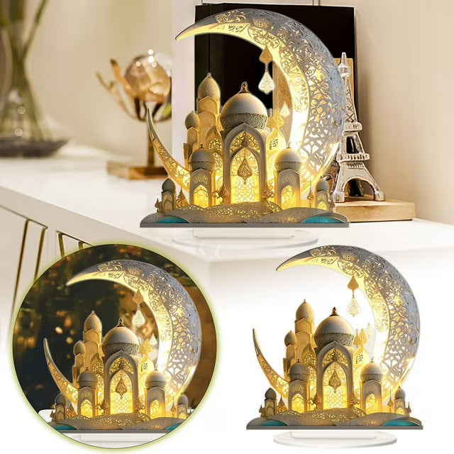 asddcavvf Calendar Decorations for Home Acrylic Desktop Ornament Moon Decoration for Table Bookshelf Home Party for Kids Women Christmas Three Decorations