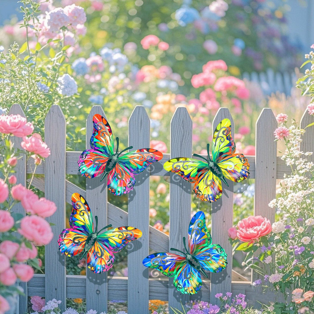 🦋A complete set! 4Pcs Butterfly Metal Wall Decor🤩🔥