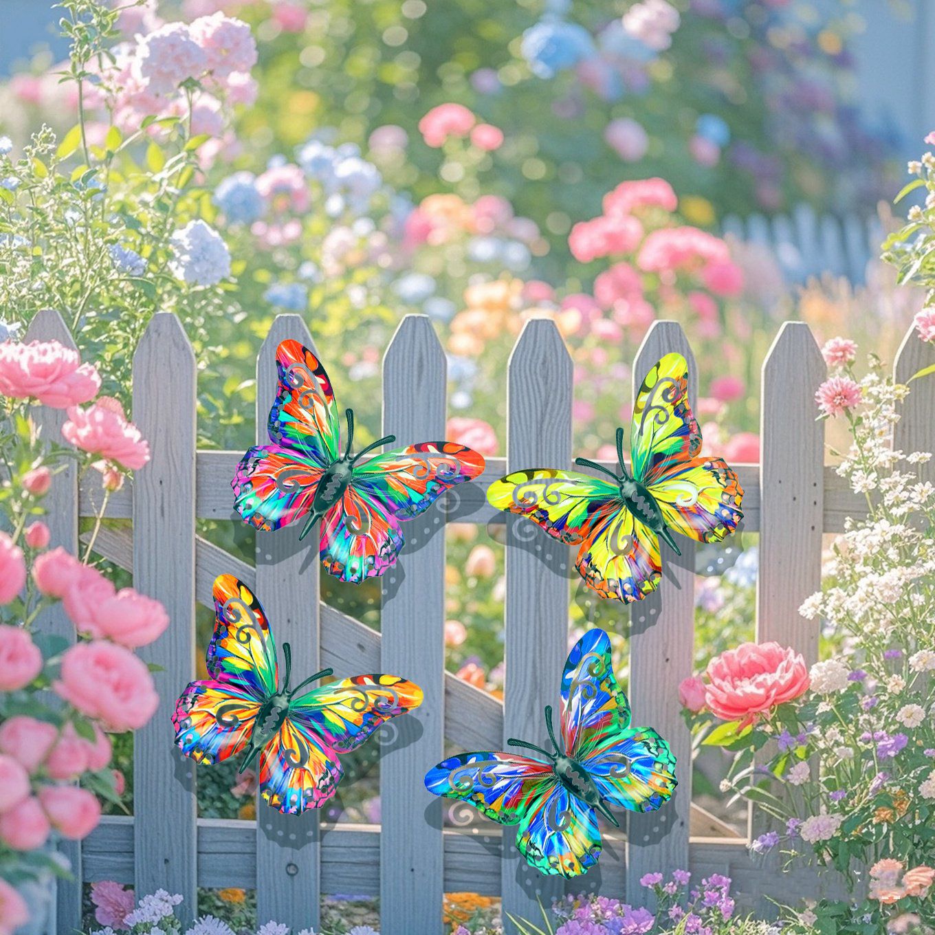 🦋A complete set! 4Pcs Butterfly Metal Wall Decor🤩🔥