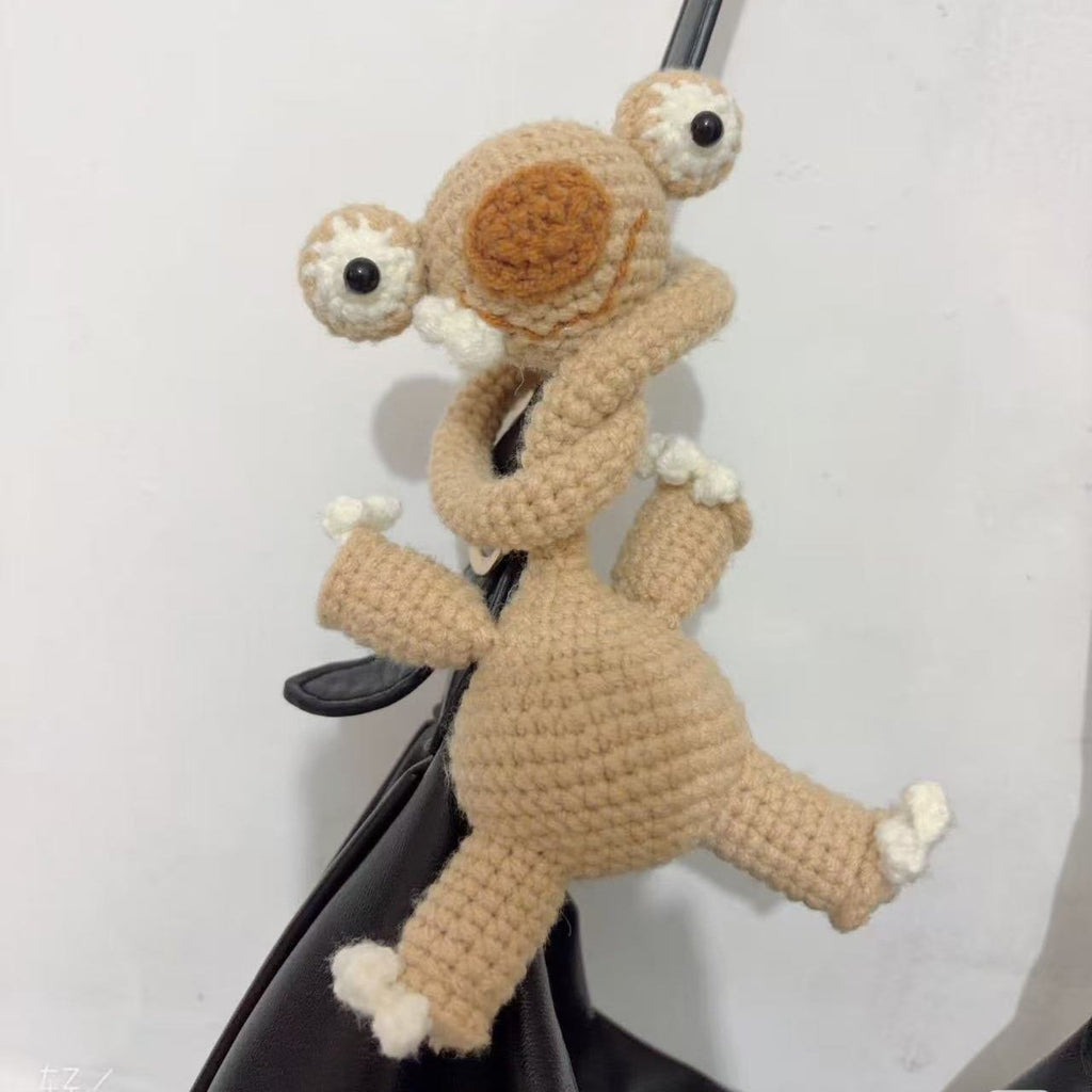 🔥2026 NEW 🔥Crochet Prehistoric Sloth Bag Charm🦥