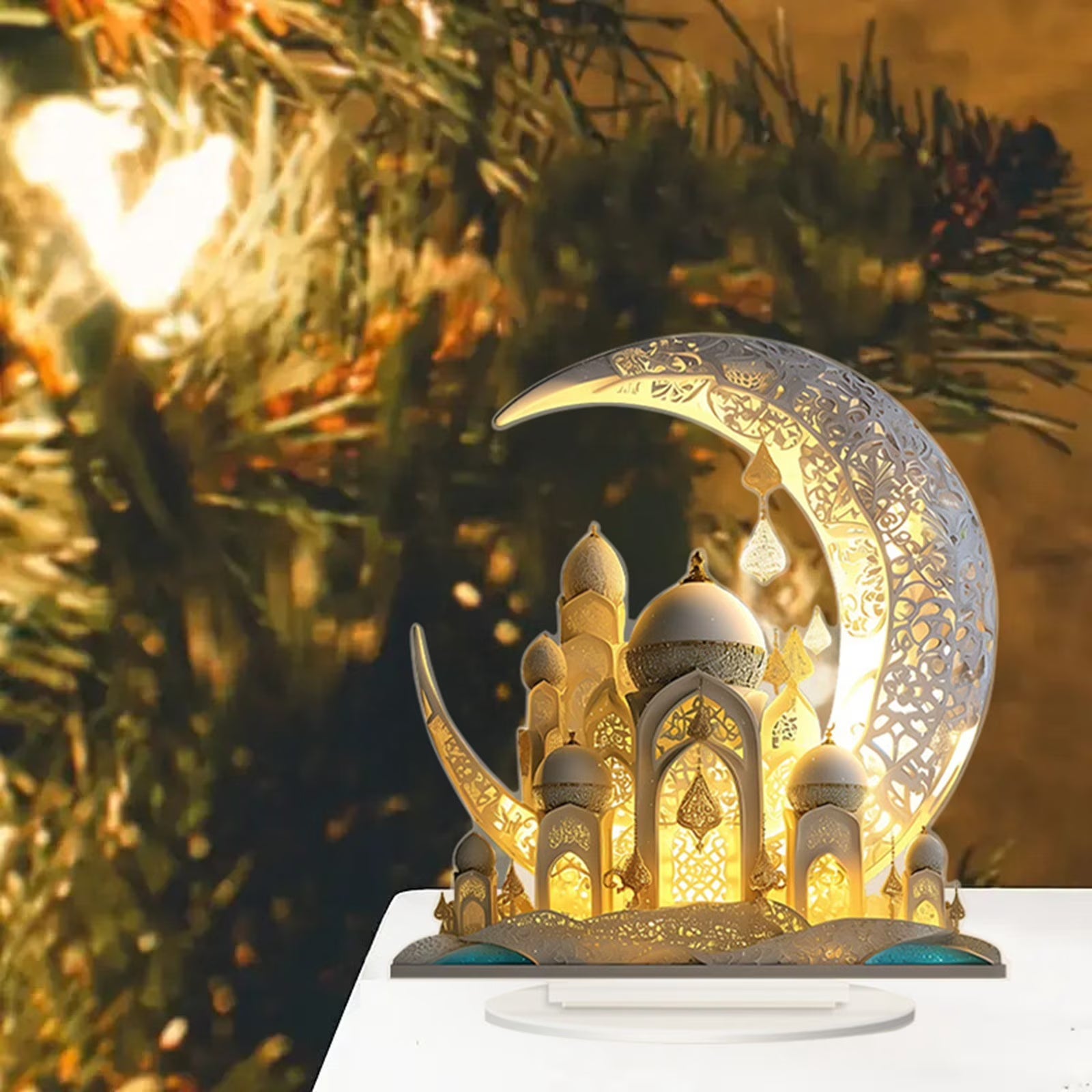 asddcavvf Calendar Decorations for Home Acrylic Desktop Ornament Moon Decoration for Table Bookshelf Home Party for Kids Women Christmas Three Decorations