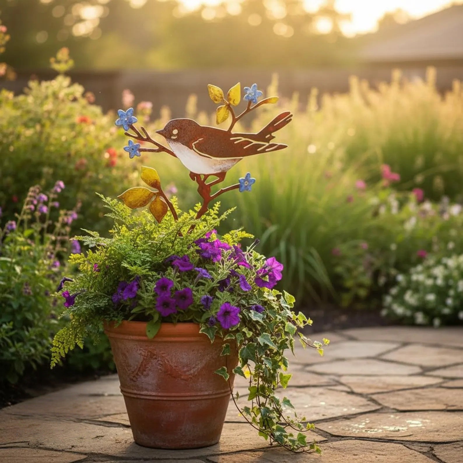 Metal Bird Garden Decor