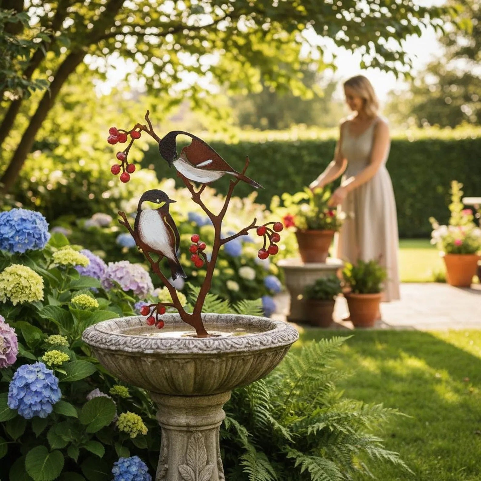Metal Bird Garden Decor