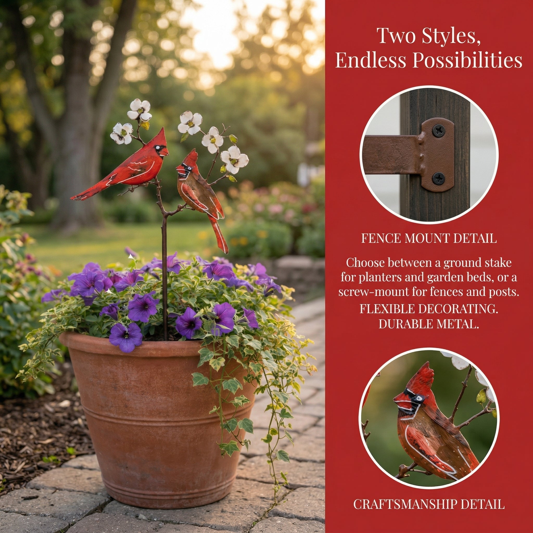 Metal Bird Garden Decor