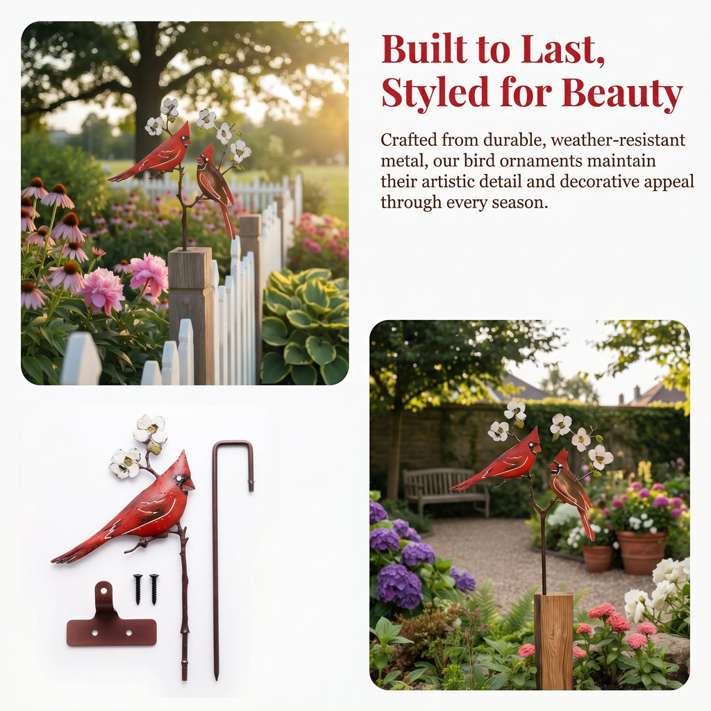 Metal Bird Garden Decor