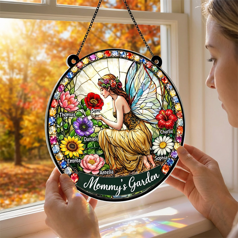 Personalized Fairy Garden Suncatcher – Mother’s Day Gift for Mom & Grandma