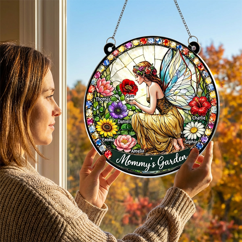 Personalized Fairy Garden Suncatcher – Mother’s Day Gift for Mom & Grandma