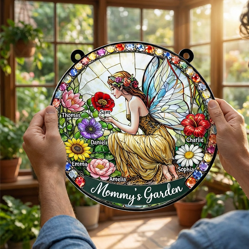 Personalized Fairy Garden Suncatcher – Mother’s Day Gift for Mom & Grandma