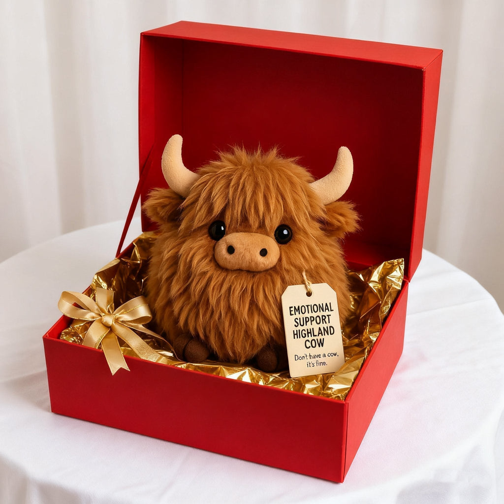 🎅Christmas Pre-Sale 50% OFF🎁Highland Cow Emotional Support Plush🎉🔥
